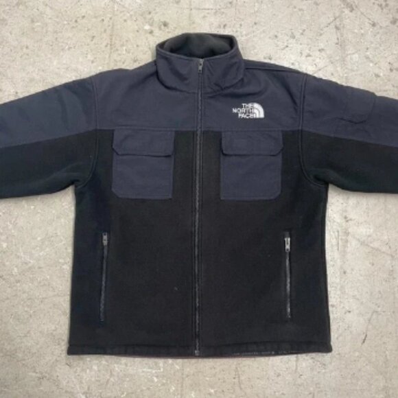 The North Face Jacket Mens Large Blue Black Fleece Pockets Outdoor Gorpcore - Picture 10 of 16